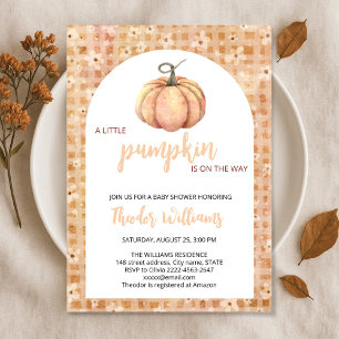 Petite invitation Baby shower Citrouille Thème a