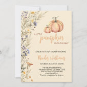 Petite invitation Baby shower Citrouille | Thème a (Devant)