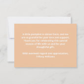 Petite invitation Baby shower Citrouille | Thème a (Dos)