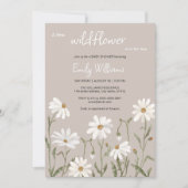 Petite invitation baby shower de marguerite fleur (Devant)