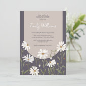 Petite invitation baby shower de marguerite fleur  (Debout devant)