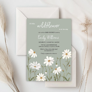 Petite invitation baby shower de marguerite fleur 