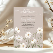 Petite invitation baby shower de marguerite fleur