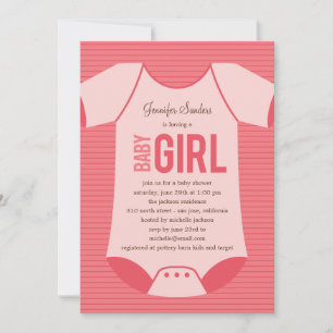 Petite Invitation Baby shower - Fille