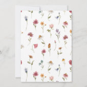 Petite invitation Baby shower Fleur sauvage (Dos)