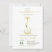 Petite invitation Baby shower Fleur sauvage (Devant)