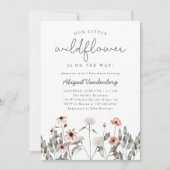 Petite invitation Baby shower Fleur sauvage (Devant)