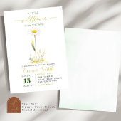 Petite invitation Baby shower Fleur sauvage
