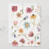 Petite invitation Baby shower Fleur sauvage (Dos)