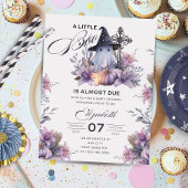 Petite invitation baby shower Halloween Purple