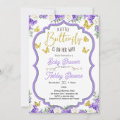 Petite invitation baby shower papillon (Devant)