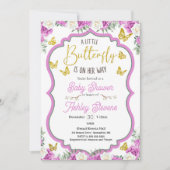 Petite invitation baby shower papillon (Devant)