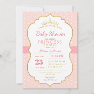 petite invitation baby shower princesse