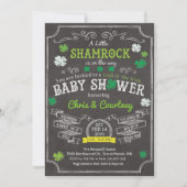 Petite invitation Baby shower Shamrock (Devant)