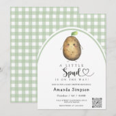 Petite Invitation Baby shower Spud (Devant / Derrière)