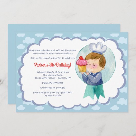 Petite Invitation Baker (Devant / Derrière)