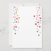 Petite invitation d'anniversaire à la menthe rose  (Dos)