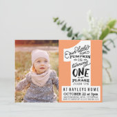 petite invitation d'anniversaire citrouille (Debout devant)