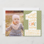 petite invitation d'anniversaire citrouille (Devant)