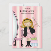 Petite invitation d'anniversaire de diva (Devant)