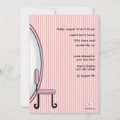 Petite invitation d'anniversaire de diva (Dos)