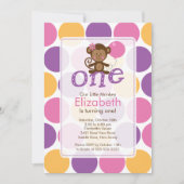 Petite invitation d'anniversaire de singe de (Devant)