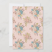 Petite invitation d'anniversaire Fleur sauvage (Dos)