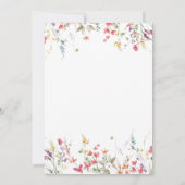 Petite invitation d'anniversaire Fleur sauvage (Dos)