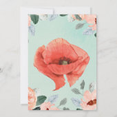 Petite invitation d'anniversaire Fleur sauvage (Dos)