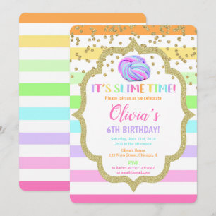 Petite invitation d'anniversaire, pastel rainbow g