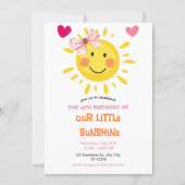 Petite Invitation d'anniversaire Sunshine Joyeux S (Devant)