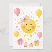 Petite Invitation d'anniversaire Sunshine Joyeux S (Dos)