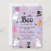 Petite invitation de Baby shower Boo (Devant)