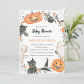 Petite invitation de Baby shower Boo (Debout devant)