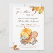 Petite invitation de baby shower de chute de dinos (Devant)