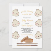 Petite invitation de Baby shower de dumping mignon (Devant)