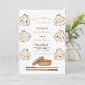 Petite invitation de Baby shower de dumping mignon (Debout devant)