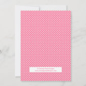 Petite invitation de baby shower de fille de hibou (Dos)