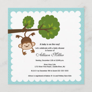Petite invitation de baby shower de garçon de