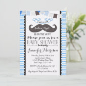 Petite invitation de baby shower de moustache (Debout devant)