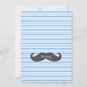 Petite invitation de baby shower de moustache (Dos)