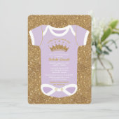 Petite invitation de baby shower de princesse (Debout devant)