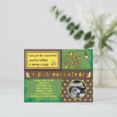 Petite invitation de baby shower de singe (Debout devant)