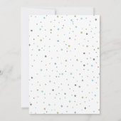 Petite invitation de baby shower d'oiseau - bleu (Dos)