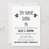 Petite invitation de Baby shower humain Shindig (Devant)