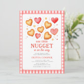 Petite Invitation de Baby shower Nugget (Debout devant)