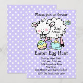Petite invitation de chasse à oeuf de pâques (Devant / Derrière)