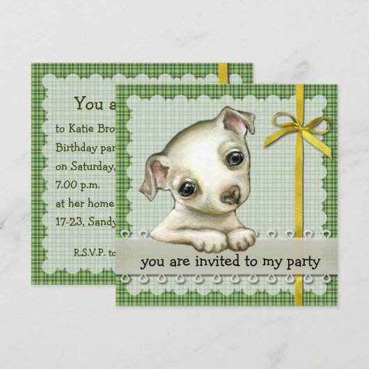 Petite invitation de chiwawa (Devant / Derrière)