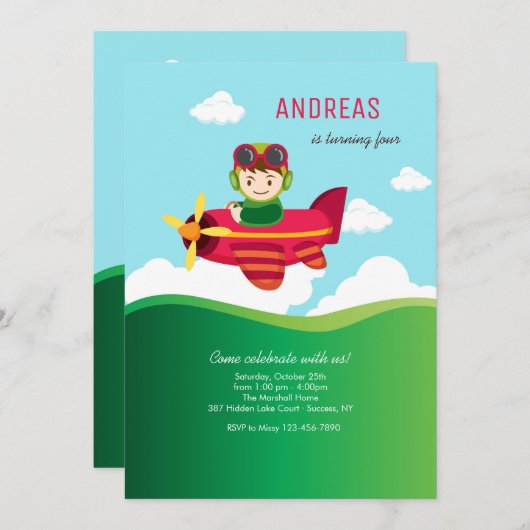 Petite invitation de circulaire (Devant / Derrière)