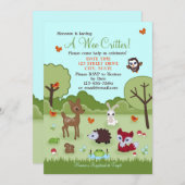 Petite invitation de douche d'animaux de région (Devant / Derrière)